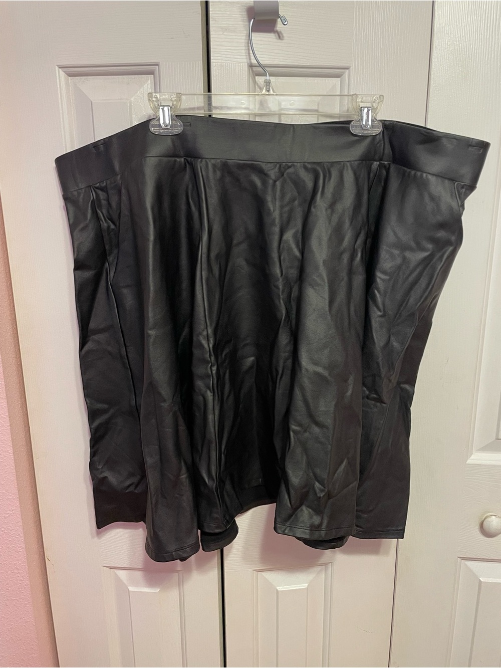 torrid Black Faux Leather Circle Skirt